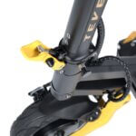 A Blade Mini Pro scooter with a yellow handlebar.