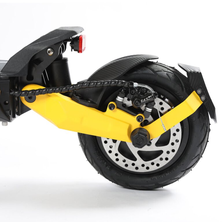 A yellow Blade Mini Pro scooter on a white background.