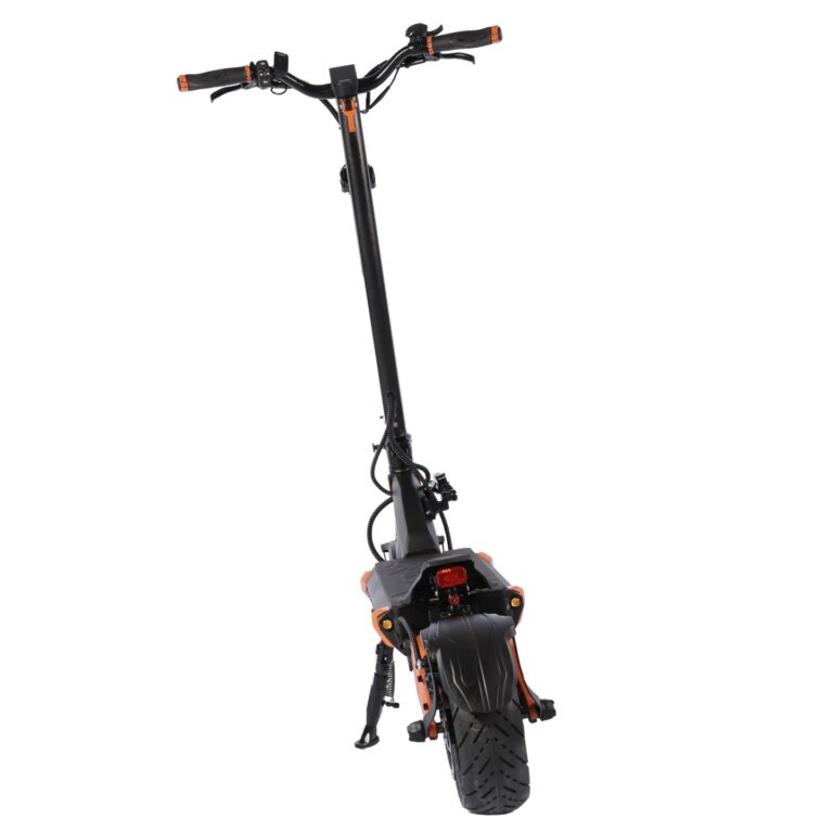 An orange Blade GT II electric scooter on a white background.